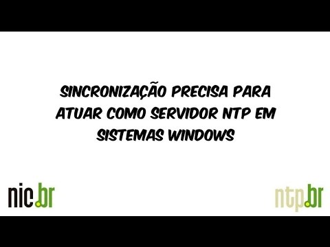 Sincronização precisa do Windows com o NTP para atuar como servidor