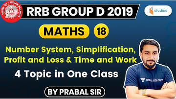 8:00 PM - RRB Group D 2019 | Maths by Prabal Sir | 4 Topic in One Class