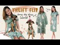 DIY Button Down Midi Dress | UPCYCLED | THRIFT STORE CLOTHING MAKEOVER | + BONUS Matching Dog Dress