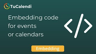 Embed code for calendars and events
