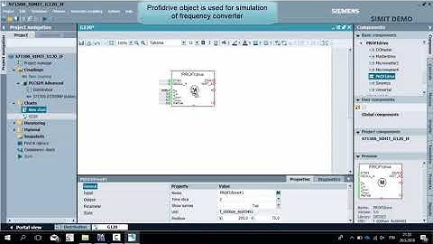SIMIT: How to create project including Profidrive object simulating G120 frequency converterBase