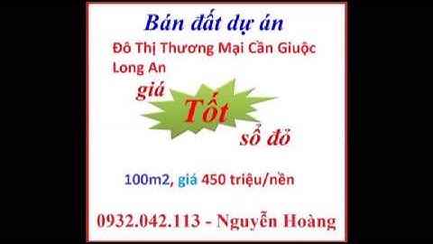 Bán gấp đất giá rẻ Cần Giuộc, Long An - 0932.042.113