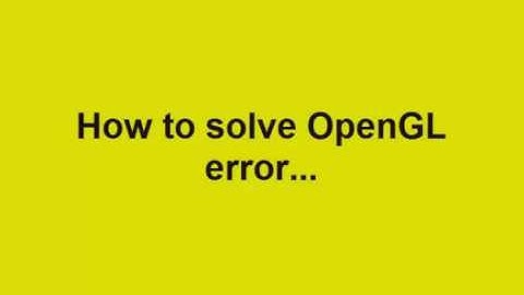 Minecraft Errors: OpenGL and 