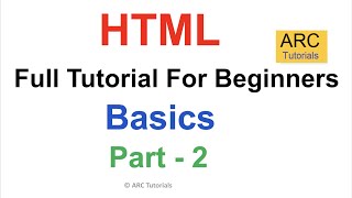 HTML Tutorial For Beginners - Part 2 | HTML Full Course Tutorial | HTML For Beginners