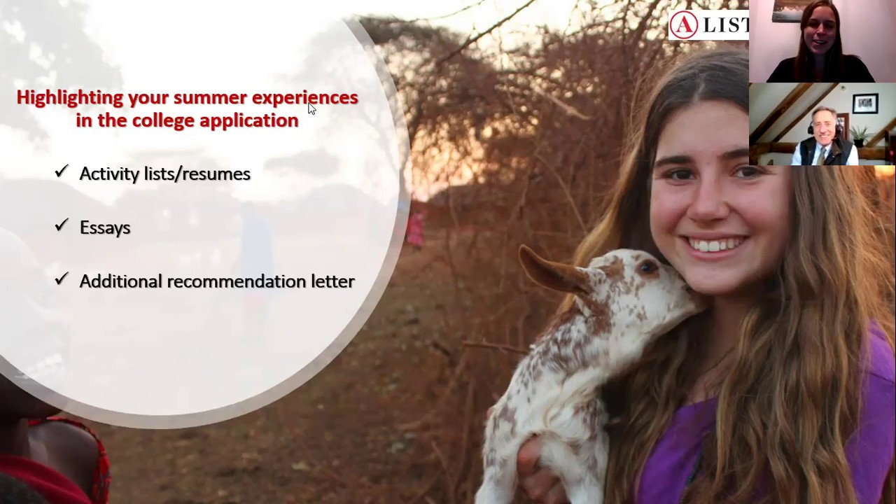 Webinar: Summer Travel Opportunities for High School Students, College Application Essays, and More