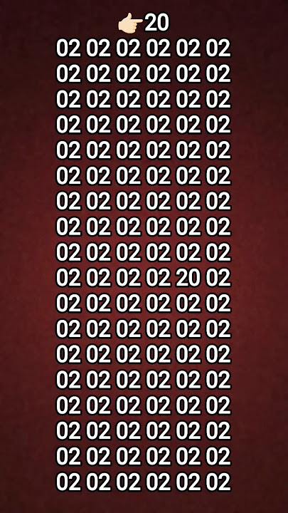 find the number 20