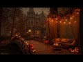Autumn Gothic Halloween Ambience | Pumpkin Glow and Fairy Lights | Dark Academia Halloween Playlist