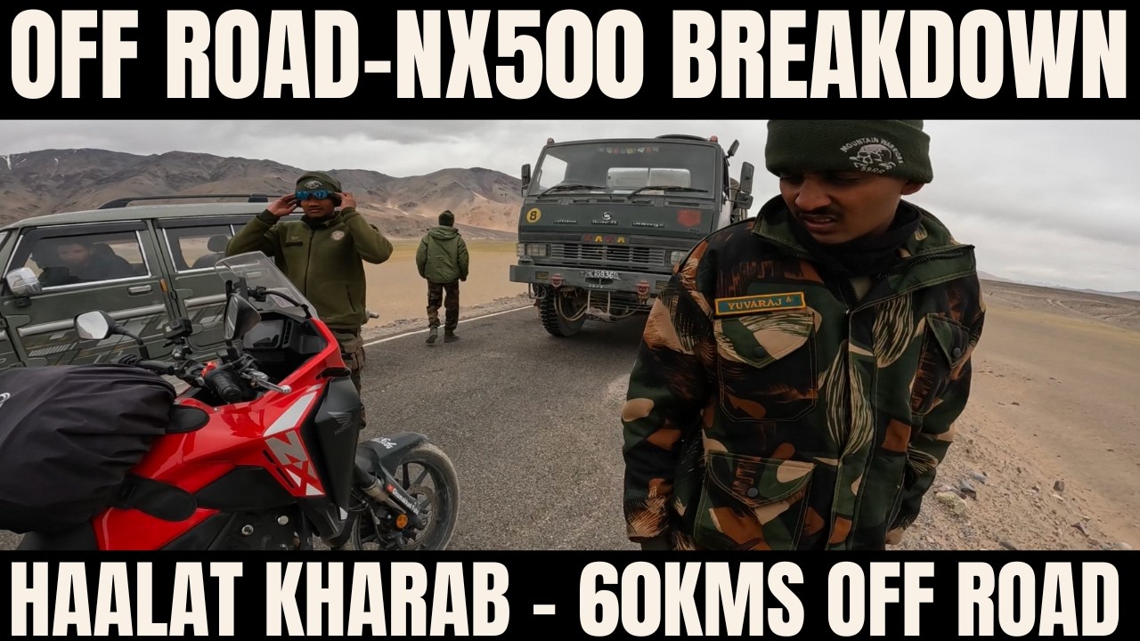 NX 500 Breakdown in Ladakh | Bhayankar Off road | Pangong to Hanle | ladakh ride 2024 | Indian Army