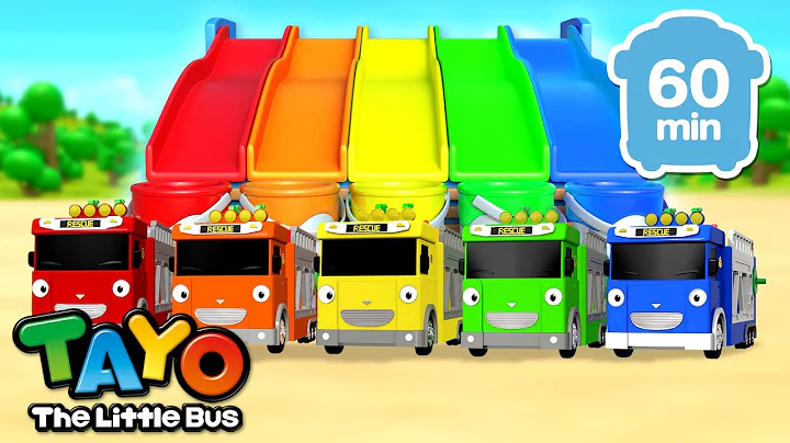 Learn Colors with Slide and More!🌈 | +Compilation | Color Song for Kids | Tayo the Little Bus