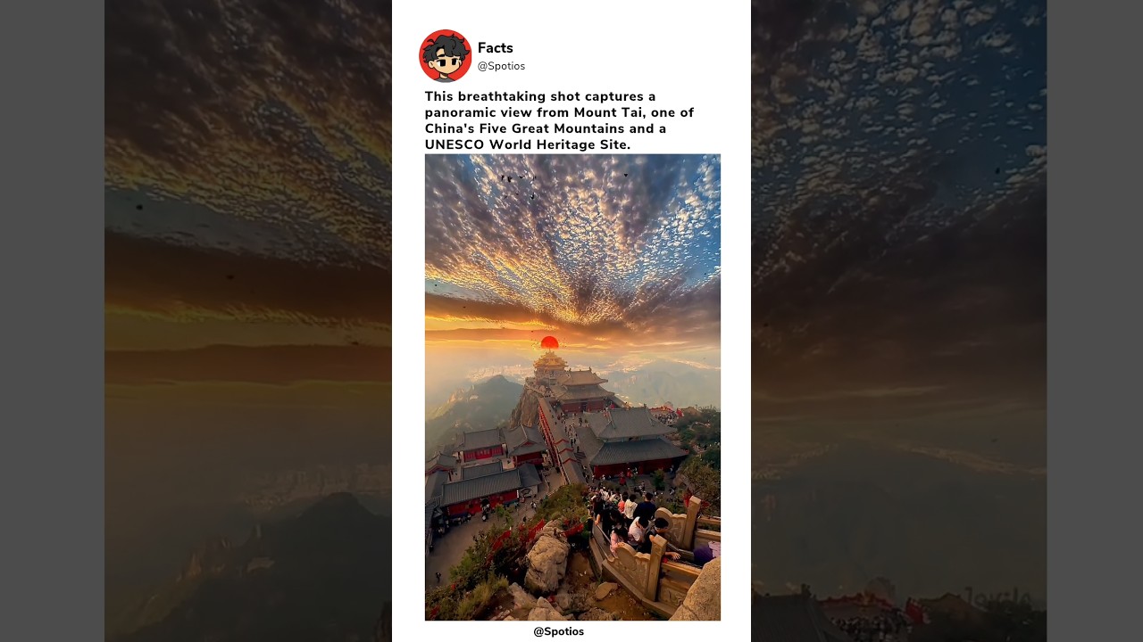This breathtaking shot captures a panoramic view from Mount Tai (Tai Shan) | China | 