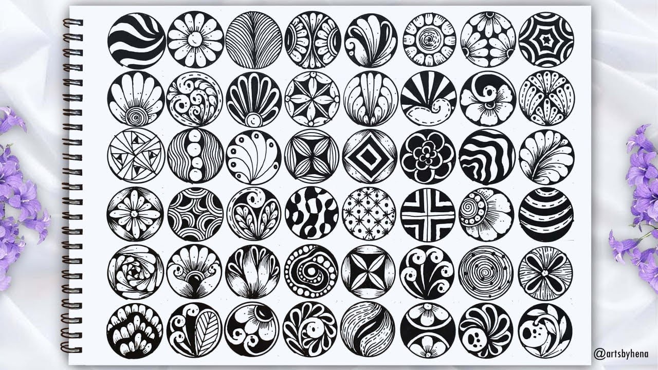 48 Zentangle Patterns || 48 Doodle Patterns || 48 Zendoodle Patterns