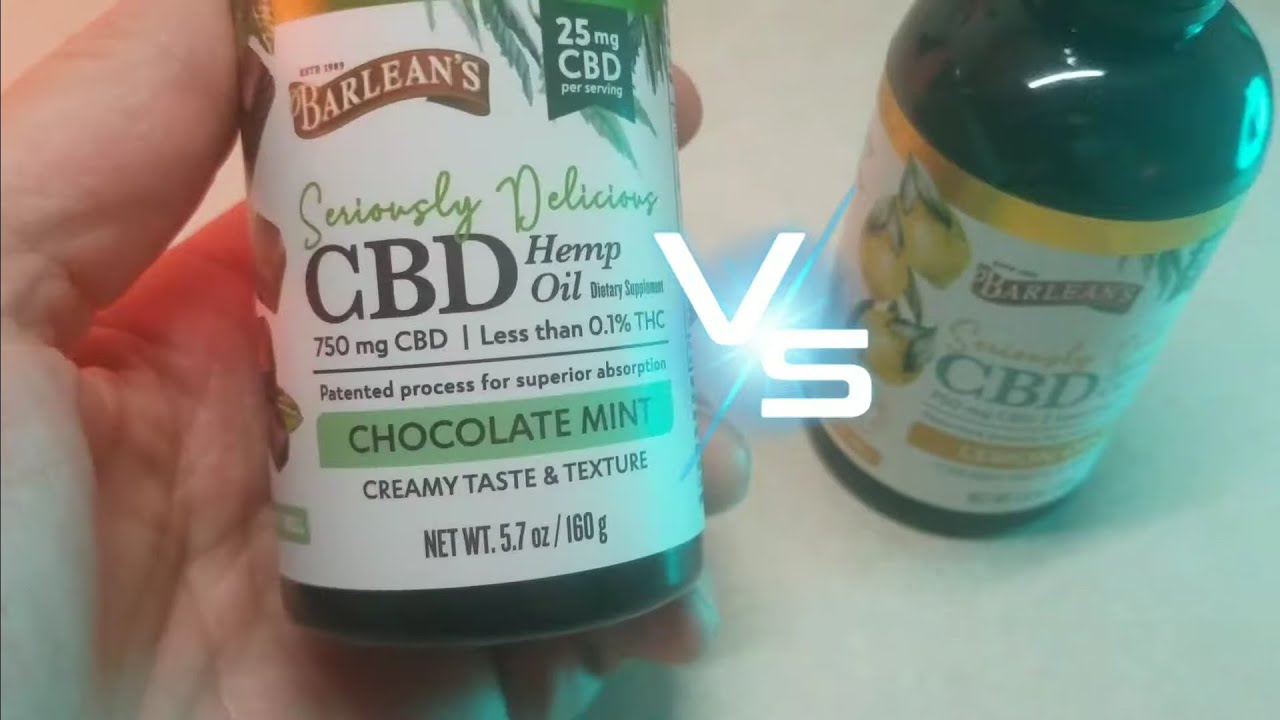 CBD Barleans Taste Test Tuesday Lemon Drop VS  Chocolate Mint Best Tasting CBD
