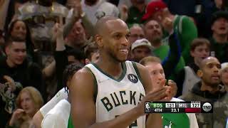 Jaylen Brown loses the ball and Hill lays it in to close out the Celtics