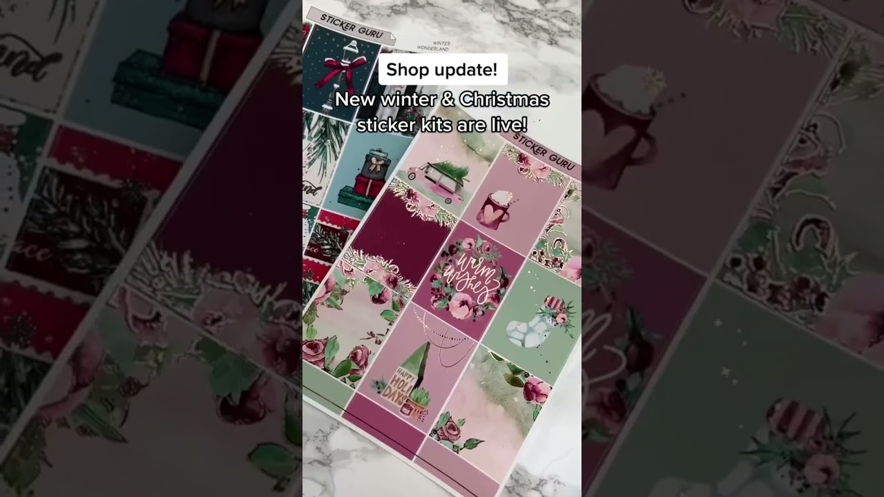 Holiday, X-mas and Winter Weekly Sticker Kits to add to your Chriatmas List!🛒🛍️🎁