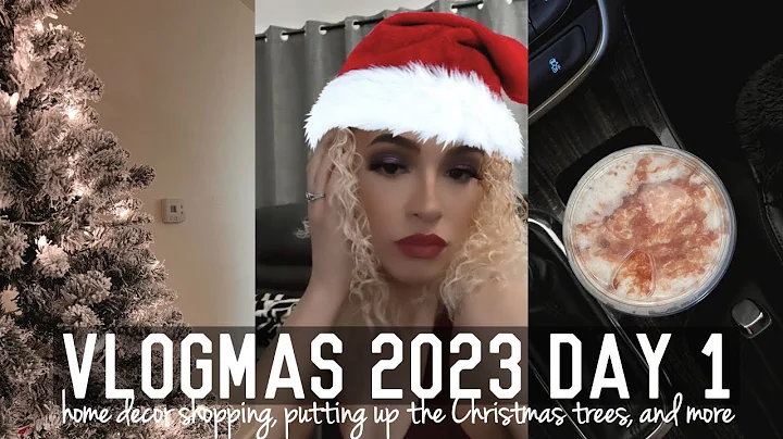 VLOGMAS DAY 1 | Decor Shopping, Lots of Decorating, Setting up Christmas Trees