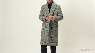 TAGLIATOREらしさ満載の大柄グレンチェックのダブルコート タリアトーレ 2022AW 千鳥格子 ハウンドトゥース ダブルブレスト グレンプレイド 大柄 ポロコート tagliatore-h