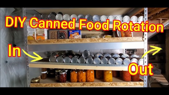 DIY FIFO Canned Food Storage Rack - My Stained Apron