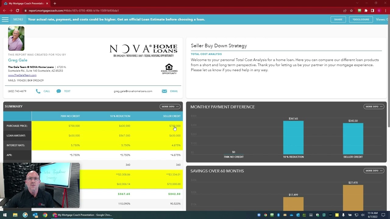Seller buydown strategy