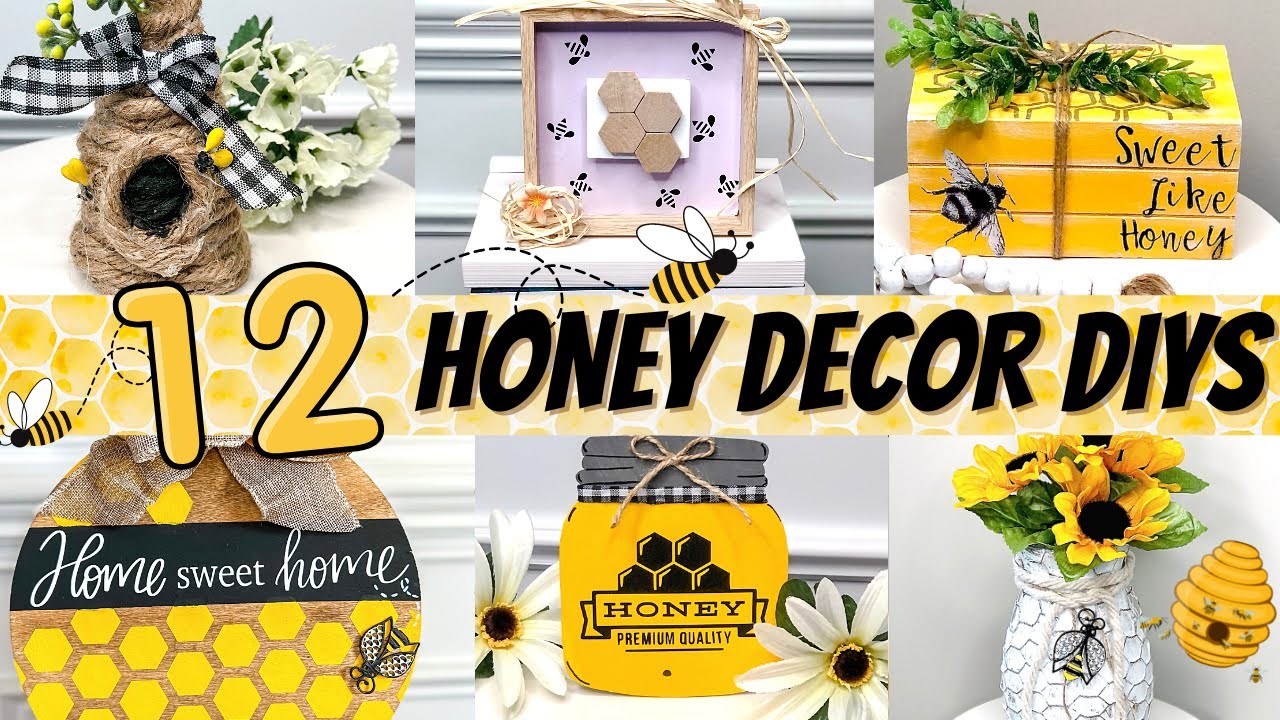 12 High-End Bee Honey-Themed DIYS 🐝 l Summer Farmhouse Decor DIYS l Dollar  Tree DIYS 2022 