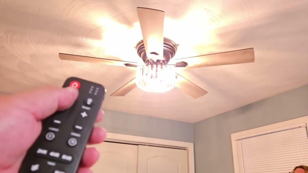 52" Crystal Chandelier Ceiling Fan - 5 blades - Very Fancy