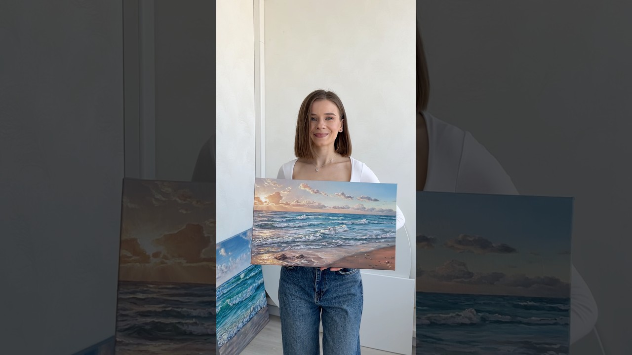 Sunrise at the ocean | Oil painting 