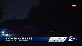 Downed powerlines knock out electricity for thousands across OKC