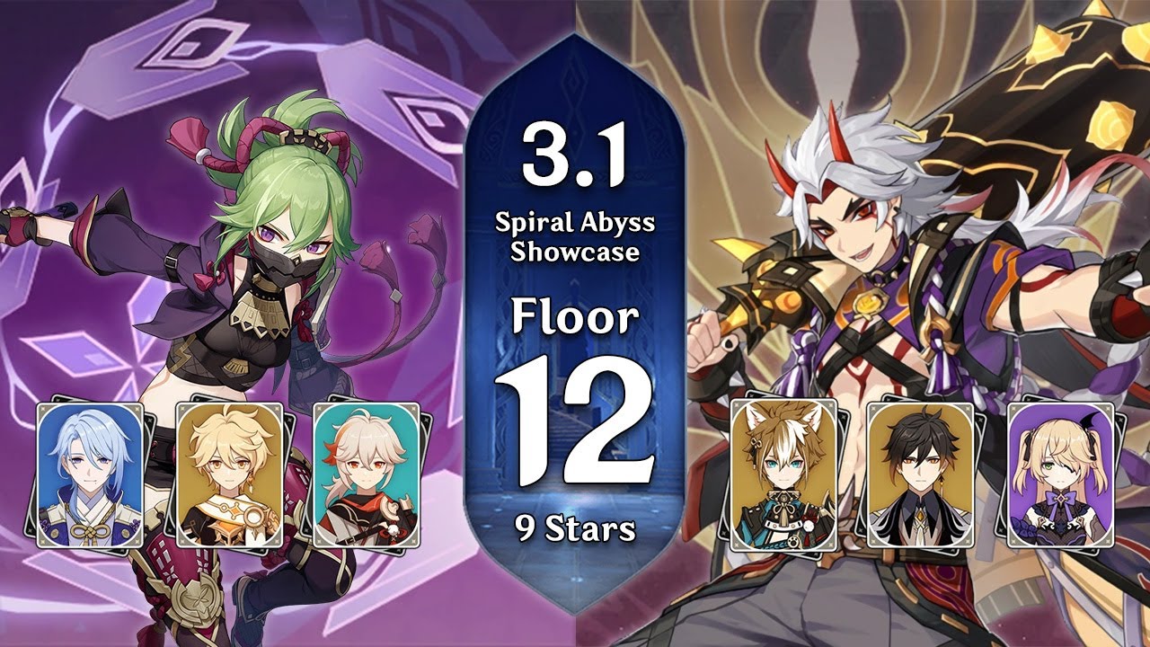 Kuki Hyperbloom & Itto Triple Geo - 3.1 Spiral Abyss - Floor 12 (9 Stars) Showcase | Genshin Impact