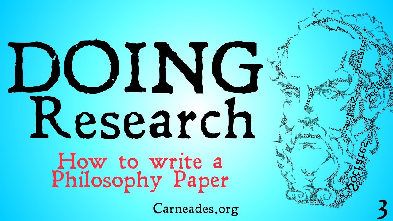 how to write philosophy research paper