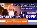 Geo Headlines 09 PM | 3rd April 2021