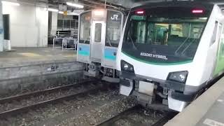 E127系A11編成長野行きが松本駅1番線から発車するシーン！2023.10.29(2239M)