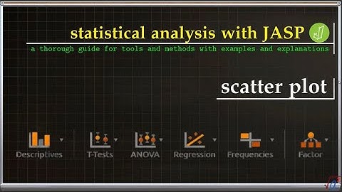 Create scatter plots in JASP