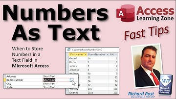 Getallen als tekst: Wanneer moet u getallen opslaan in een tekstveld in Microsoft Access? Val-fun...