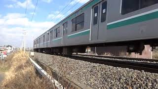 常磐線E501系 銅像山踏切通過 (2014年)