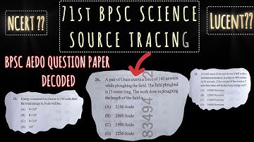 🚨71st BPSC SCIENCE SOURCE TRACING ☺️ | BPSC AEDO SCIENCE STRATEGY | COMPLETE NCERT SCIENCE