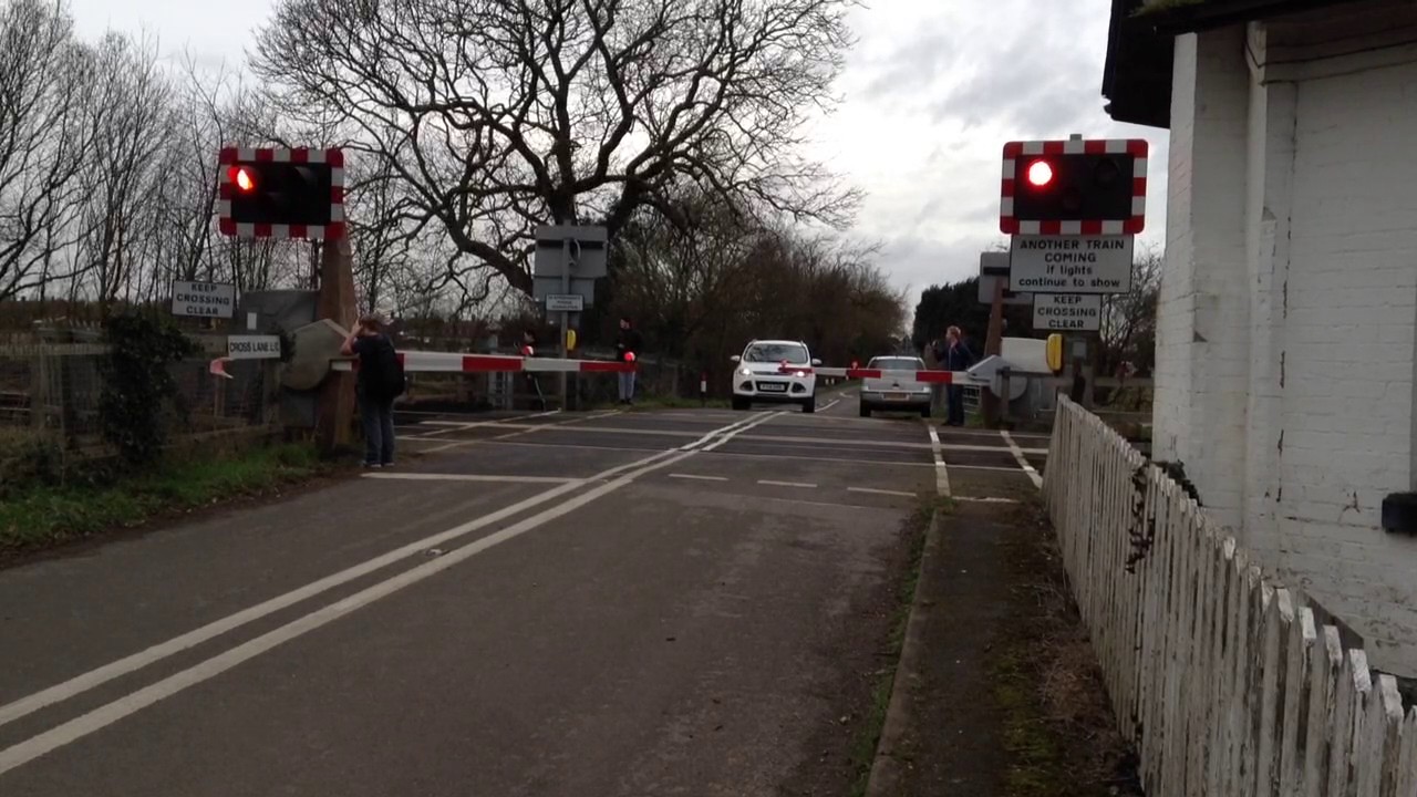 Cross Lane level crossing - YouTube