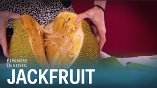 We tried jackfruit — the huge tree fruit that supposedly tastes like pulled pork