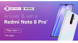 Amazon  MiQuiz  Answer / Mi Quiz / and Win Redmi Note 8 Pro screenshot 5