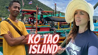 my Thai man takes me on his friend's boat (Koh Tao)