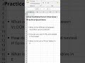 Intermediate Excel Important Practice Questions
