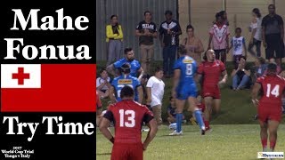 2017 Mahe Fonua Try Tonga V Italy World Cup Trial Innisfail 20.10.17