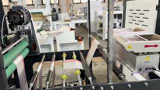 Full Automatic Drawstring tape coreless roll up garbage bag making machine