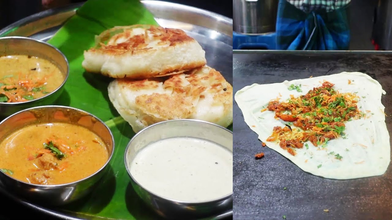 Bun Parotta and Paneer Veechu Parotta at Hotel Tamilnadu | Tamilnadu Food at Anandbagh ,Secunderabad | Street Food Zone