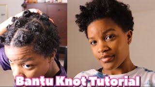 How To || Overnight Bantu Knots on Pixie Cut