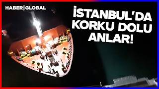 İstanbulda Korku Dolu Anlar Boğazda Dev Gemi Yalılara Giriyordu