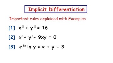 Implicit Differentiation Explained with Examples | Calculus Basics