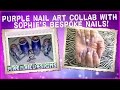 Purple nail art collab with sophies bespoke nails  maenaildesigns