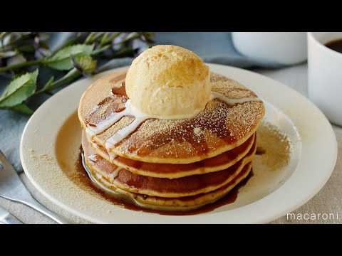 【お餅リメイク！きなこもちパンケーキ】余ったお餅で作るアレンジスイーツ