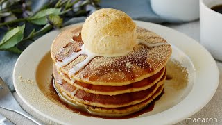 【お餅リメイク！きなこもちパンケーキ】余ったお餅で作るアレンジスイーツ