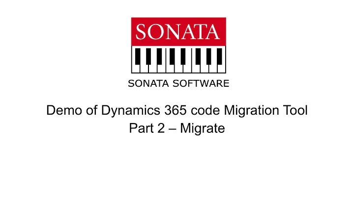 Dynamics 365 Code Migration Tool