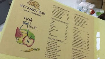 Cách làm Menu Quán đẹp tại Tây ninh